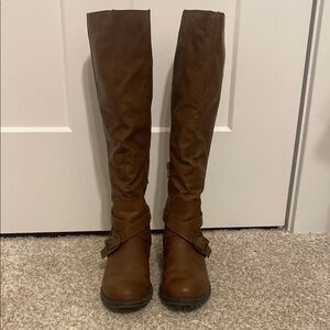 Apt. 9 Knee High Brown Leather Boots